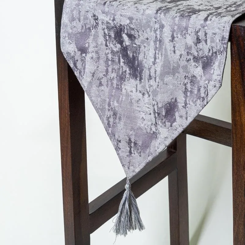 Ketty Jacquard Table Runner - Dark Grey media 1