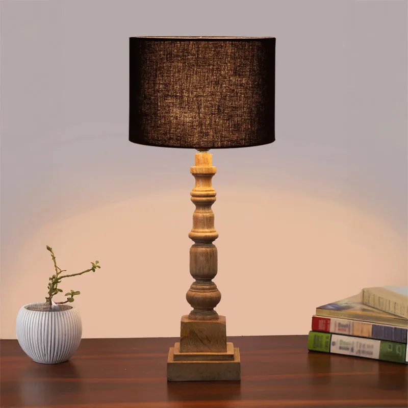 Cotin I Arbor Wooden Table Lamp - Black,Brown media 2