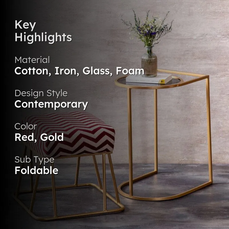 Yola Stool And Side Table Combo - Set Of Two media 2