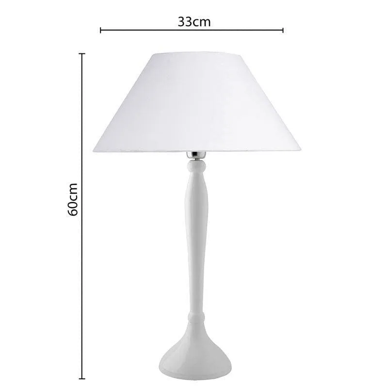 Royal Ovoid Fabric Table Lamp - White media 5