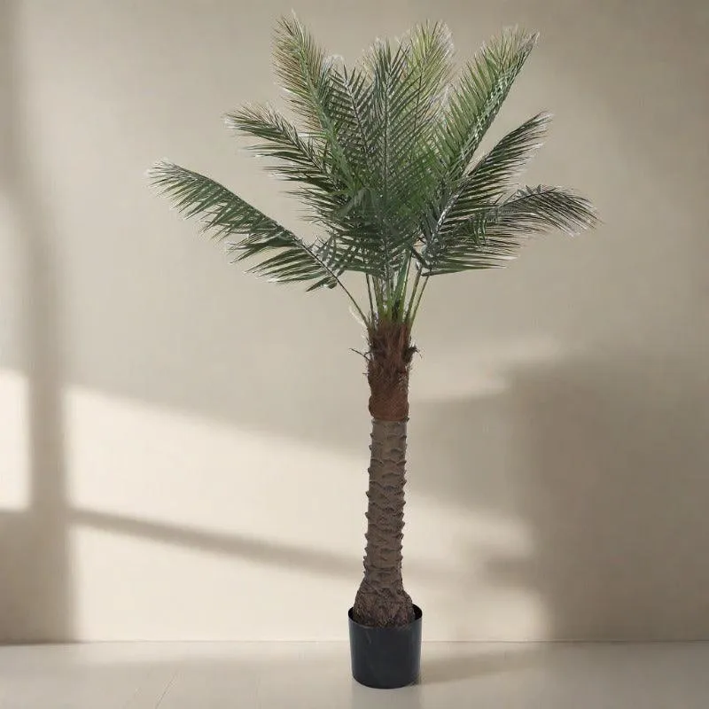 Faux Tropical Areca Plant With Black Plastic Pot - 4.92 ft media 4