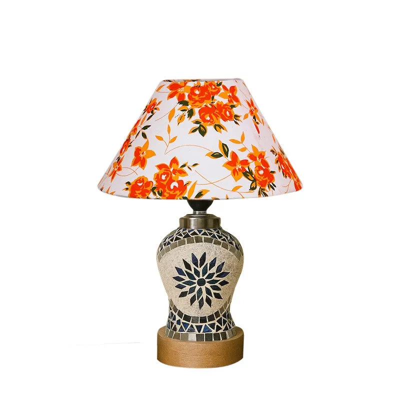 Floranira Fleur Cone Wooden Table Lamp - Multicolor media 5