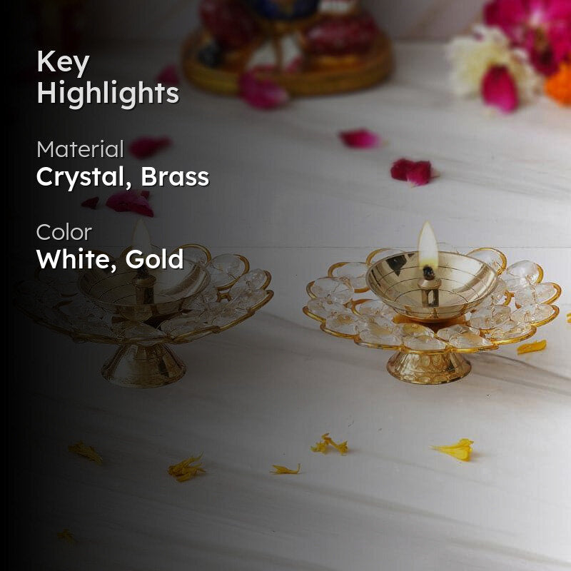 Chandana Crystal Diya - Set Of Two media 2