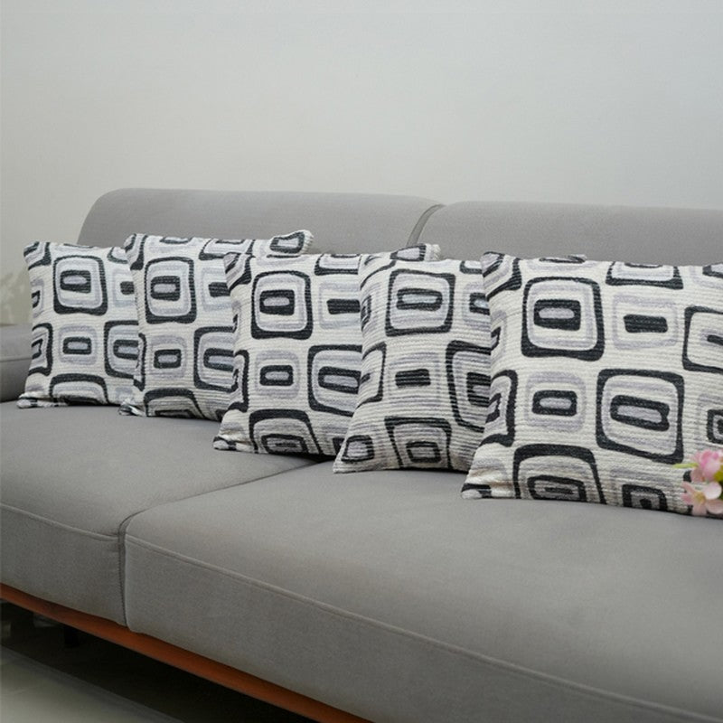 Squarecraft Cushion Cover (Grey) - Set Of Five media 4