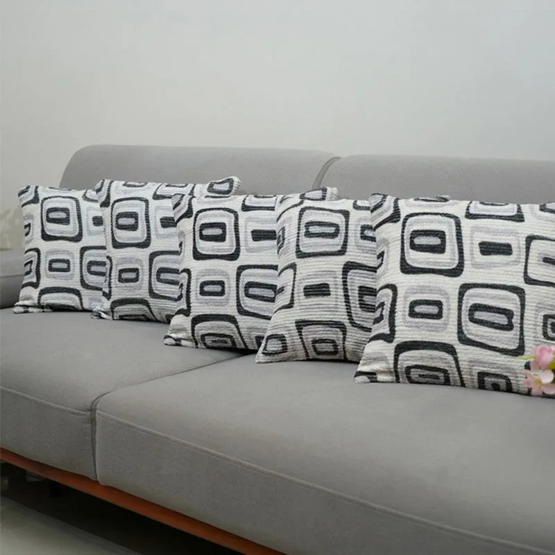 Squarecraft Cushion Cover (Grey) - Set Of Five media 4