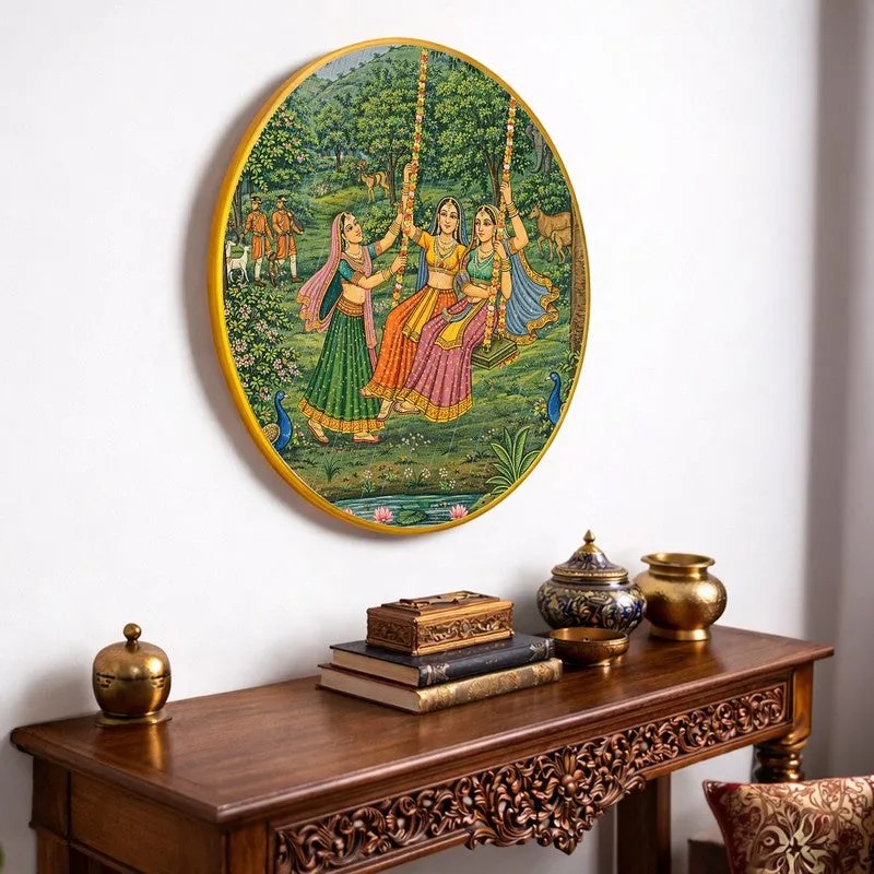 Traditional Village Scene Paper Wall Art media 3