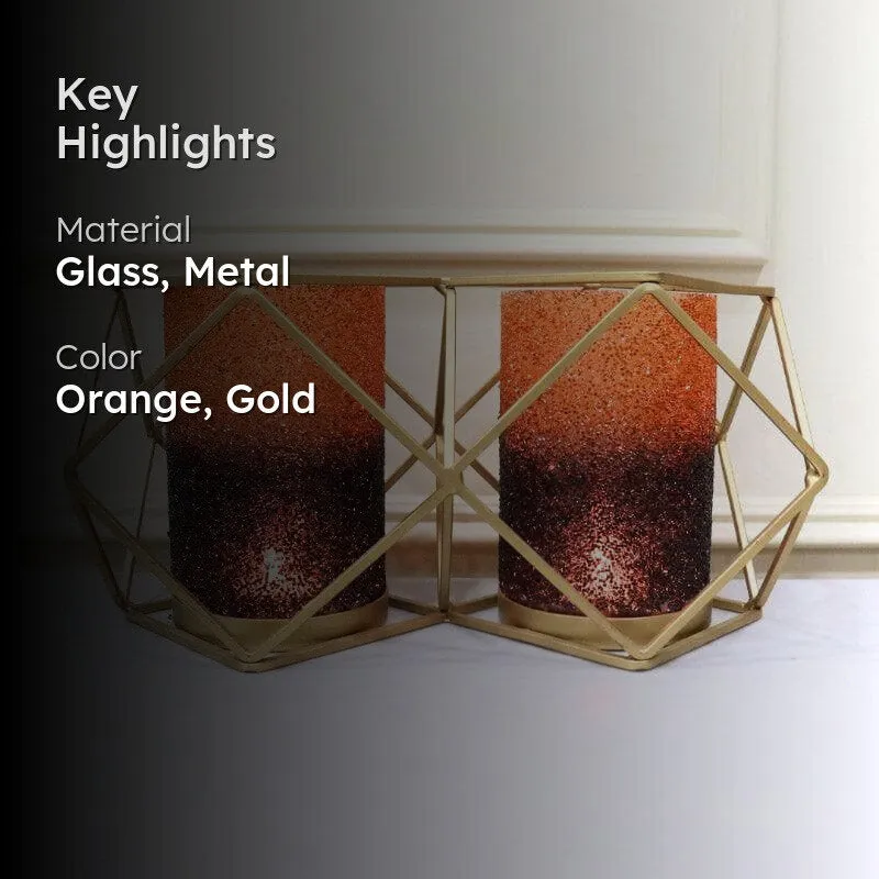 Suzette Double Votive - Orange media 2