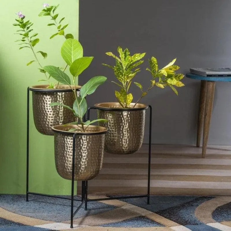 Brazen Gold Nested Planters media 4