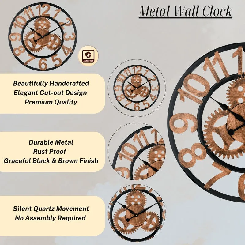 Pulses Silent Wall Clock - Bronze media 6