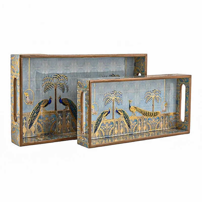 Chitramayi Wood Serving Tray (Medium & Small) - Set Of Two media 5