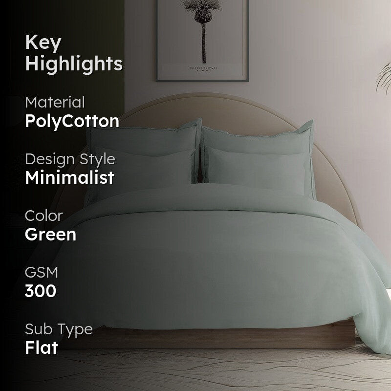 AllureHue Bedsheet (Sky Blue) - 300 GSM media 2
