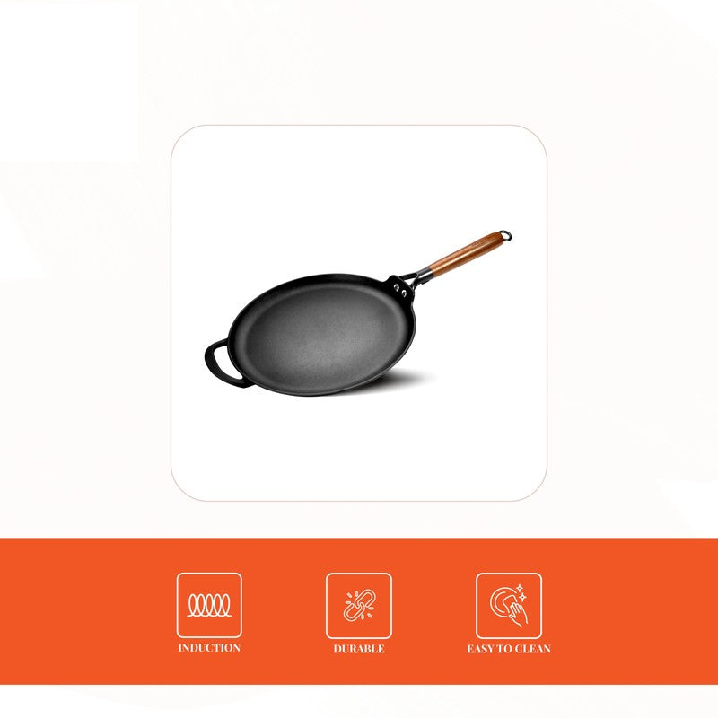 Embassy Griddledgepro Matte Finish Cast Iron Dosa Tawa media 7