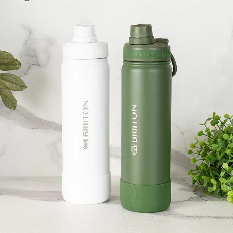 Quench Chic Hot & Cold Thermos Water Bottle (White & Green, 750 mL Each) - Set Of Two media 1