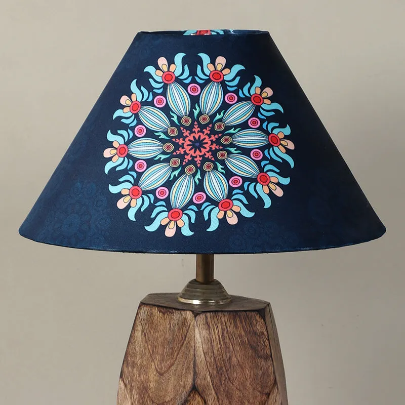 Toile Printed Mango Wood Table Lamp - Multicolor media 5