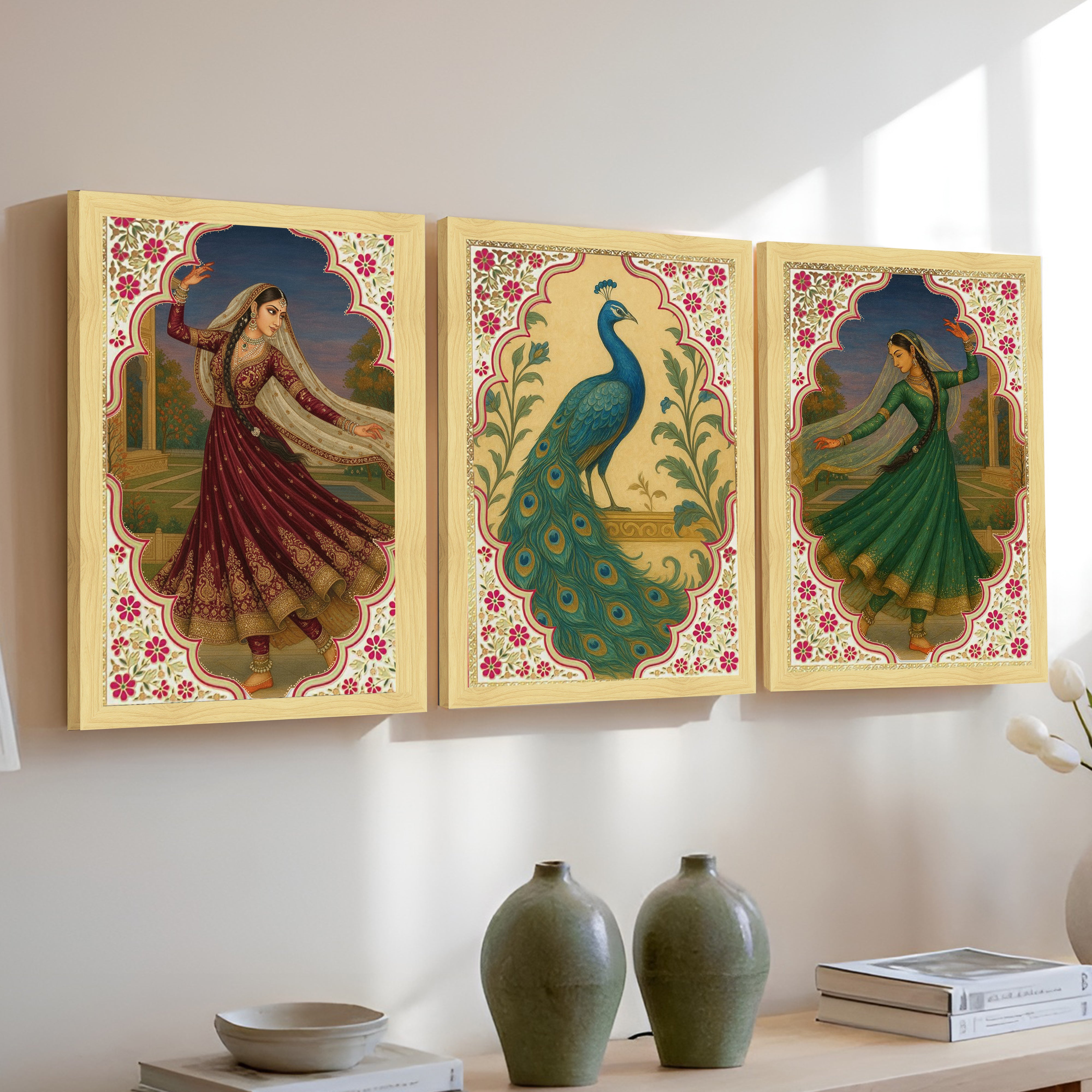 Royal Nritya Indian Wall Art - Set Of Three media 3