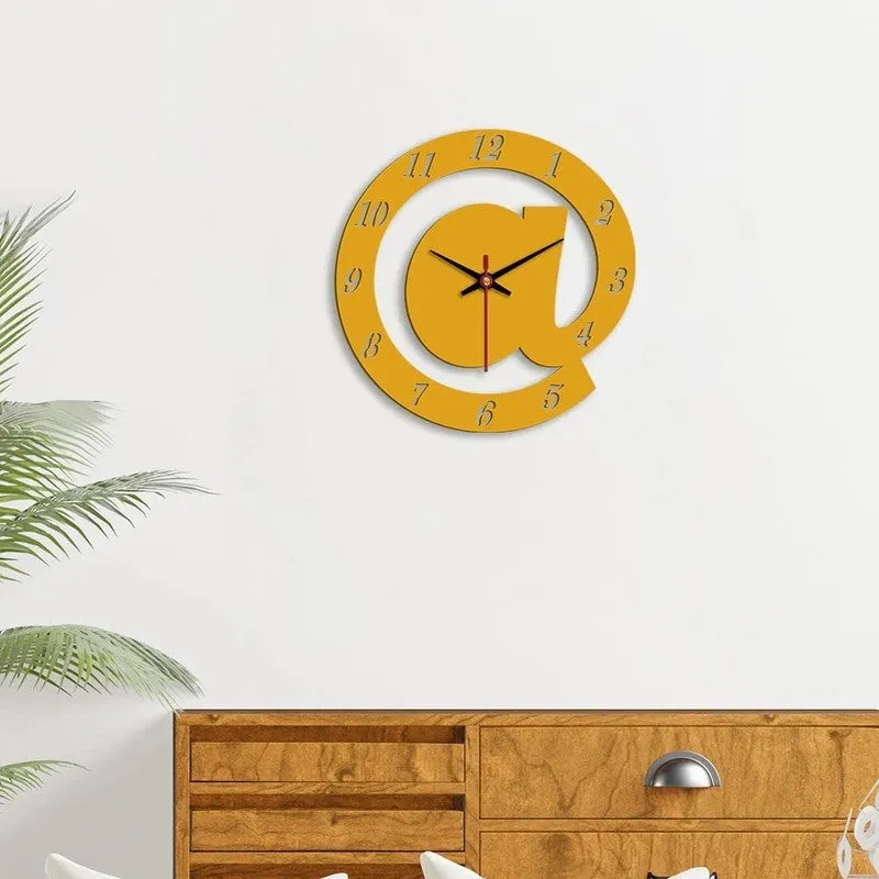 Symbolic Arroba Wooden Wall Clock media 4