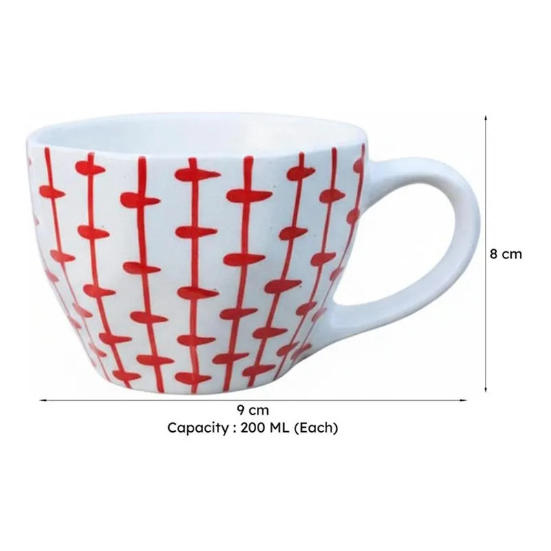 Altira Ceramic Tea Cup (200 mL Each) - Set of Three media 5