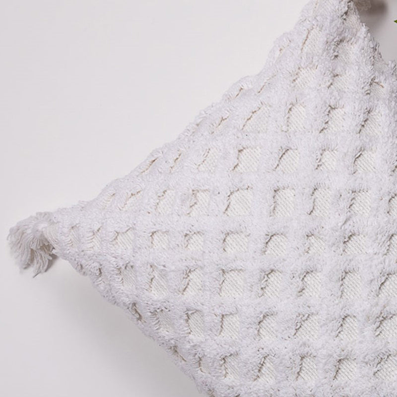 Nomad Notch Tufted Cushion Cover - White media 5