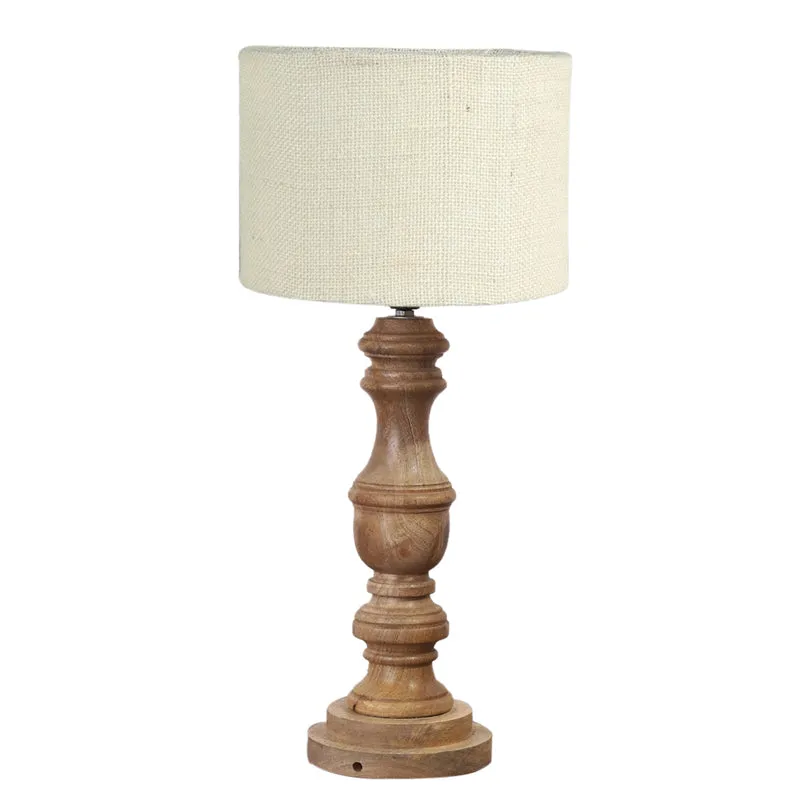 Sienna Carve Wooden Table Lamp - White media 7