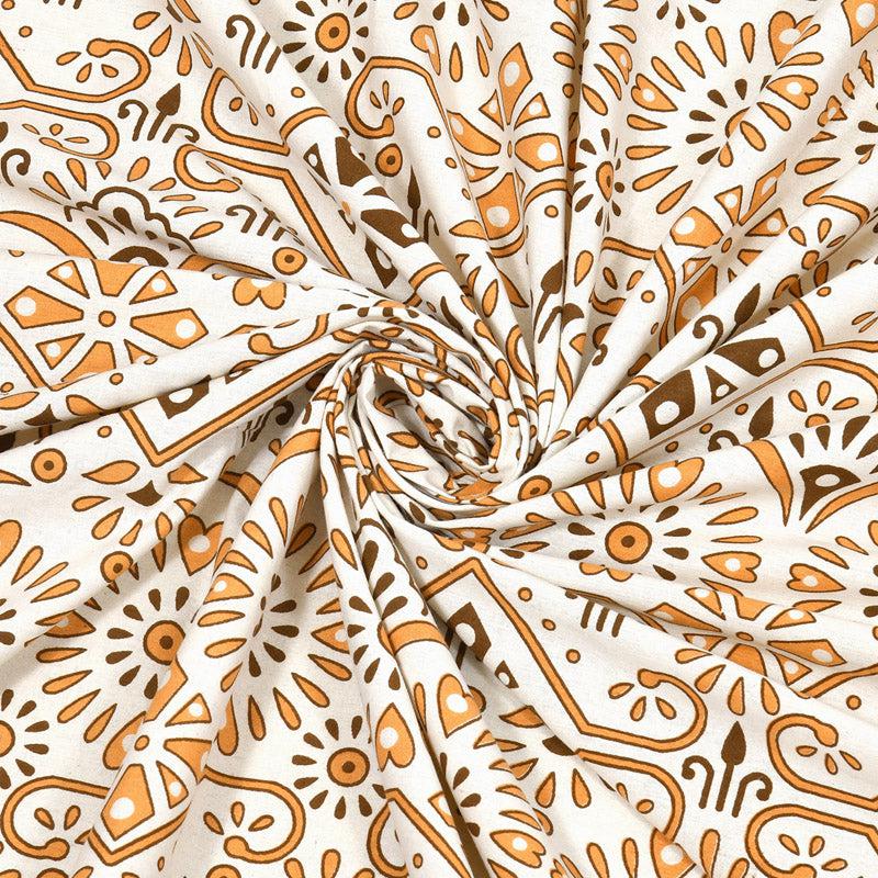 Madhuprerna Printed Cotton Bedsheet (Yellow) - 160 TC media 5