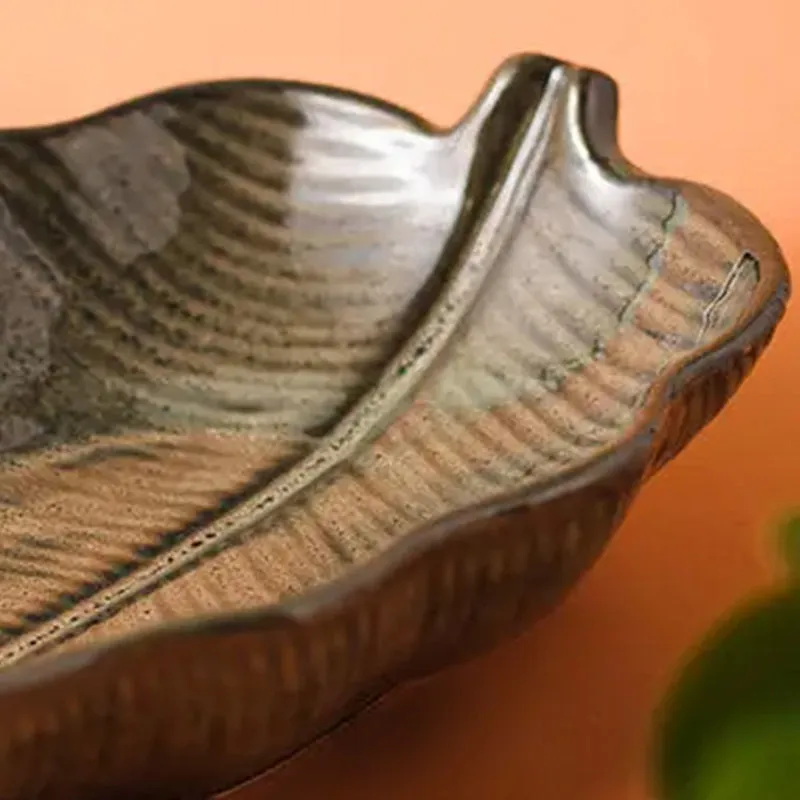 Elmina Leafy Handmade Ceramic Platter media 3