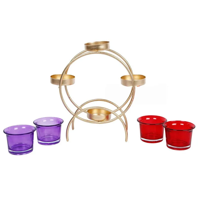 Lasna Glass Tealight Candle Holder - Five Piece Set media 4