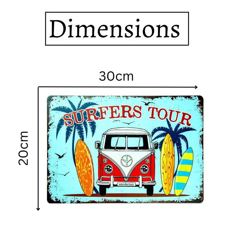 Surfer's Tour Retro Metal Wall Accent media 7