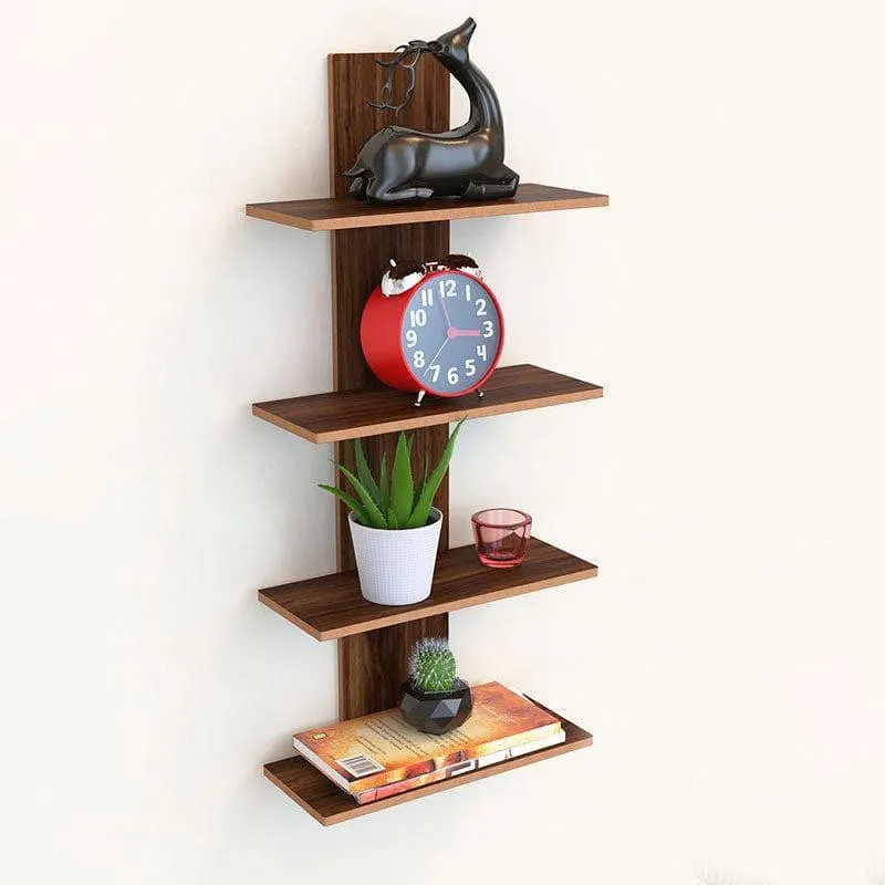 Quadra Block Wall Shelf - Brown media 1