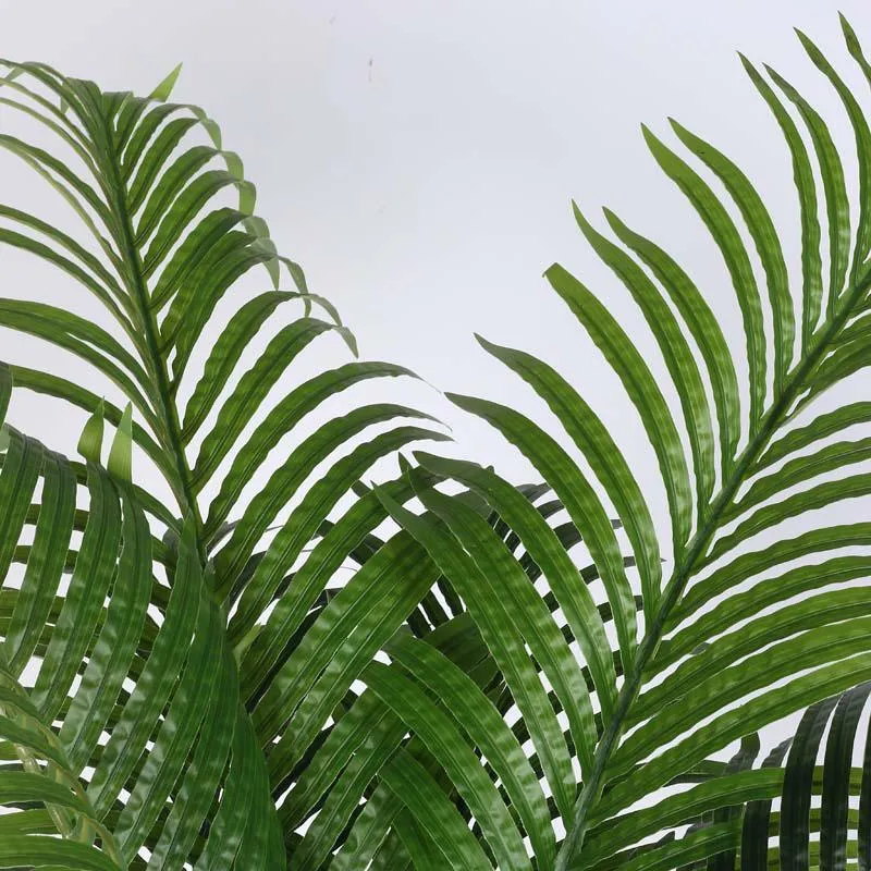 Faux Lush Areca Plam Plant With Black Plastic Pot - 5.2 Feet media 4