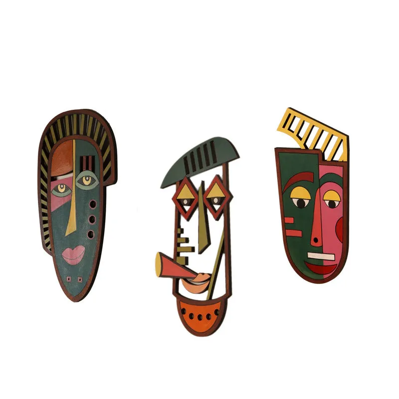 Kankana Mask Wooden Wall Accent - Set of Three media 4