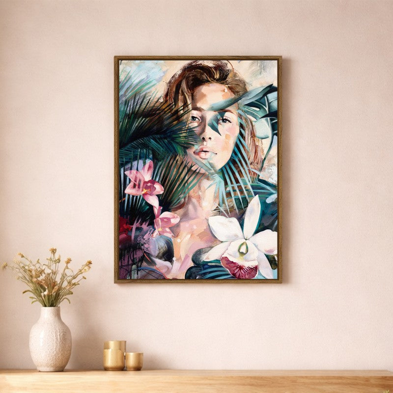 Shape of Her Canvas Wall Art With Frame