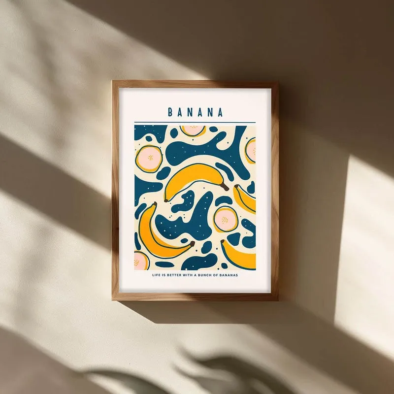 Abstract Fruit Archival Canvas Wall Art - Brown media 3
