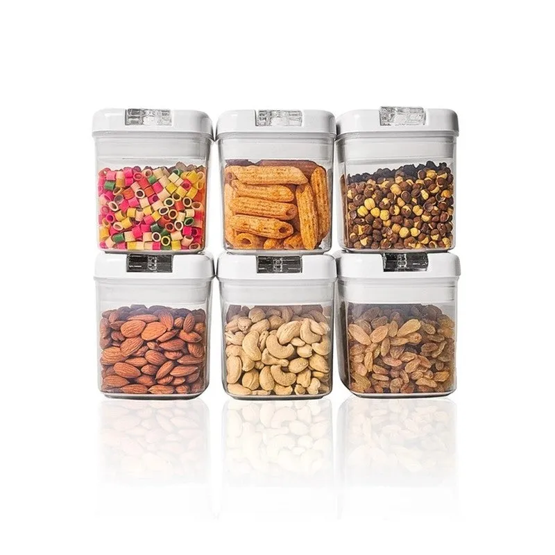 Snaplock Snap Seal Air Tight Container (White/500 mL Each) - Set of Six media 3