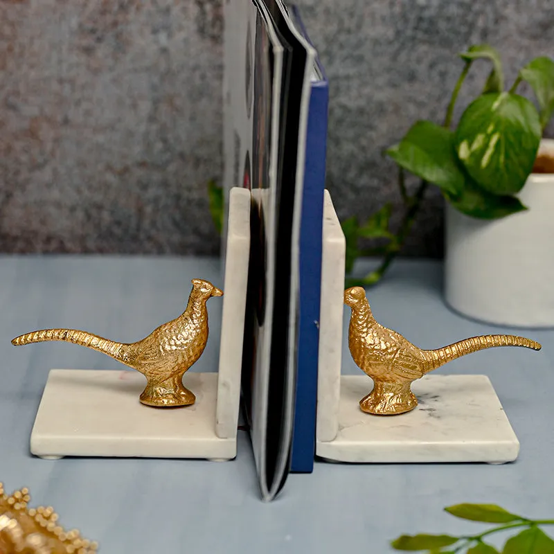 Heva Marble Bird Bookend media 3