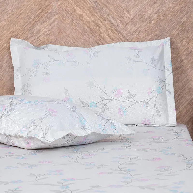 Aaavar Printed Reversible Cotton Bedsheet (Beige,White) - 170 TC media 4