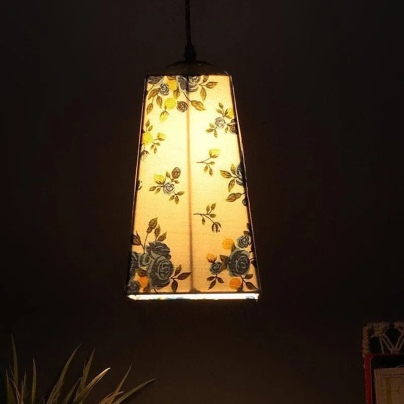 Floral Glow Fabric Ceiling Lamp media 1