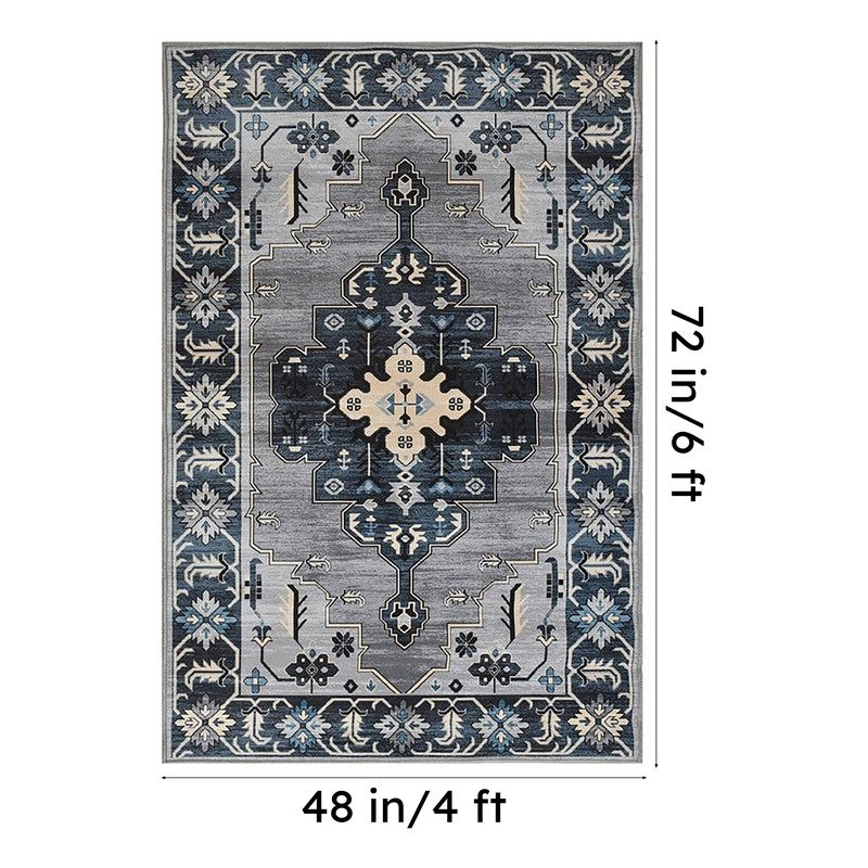 Naima Velvet Rectangle Anti-Skid Carpet media 10