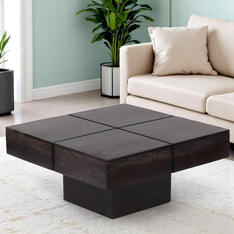 Tervon Sheesham Wooden Center Table - Taupe