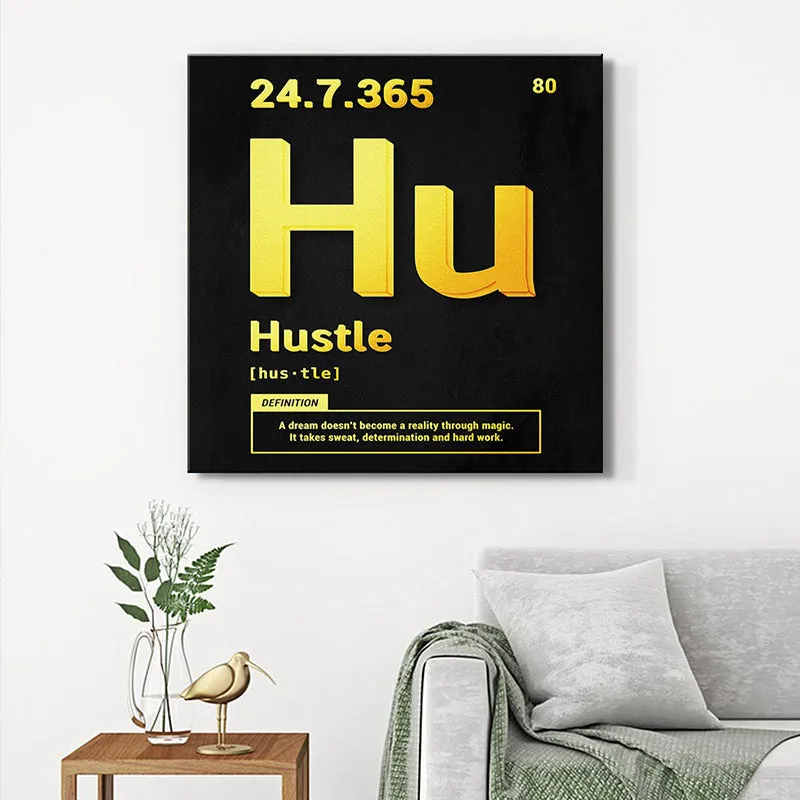 Hustle Typography Wall Painting media 1