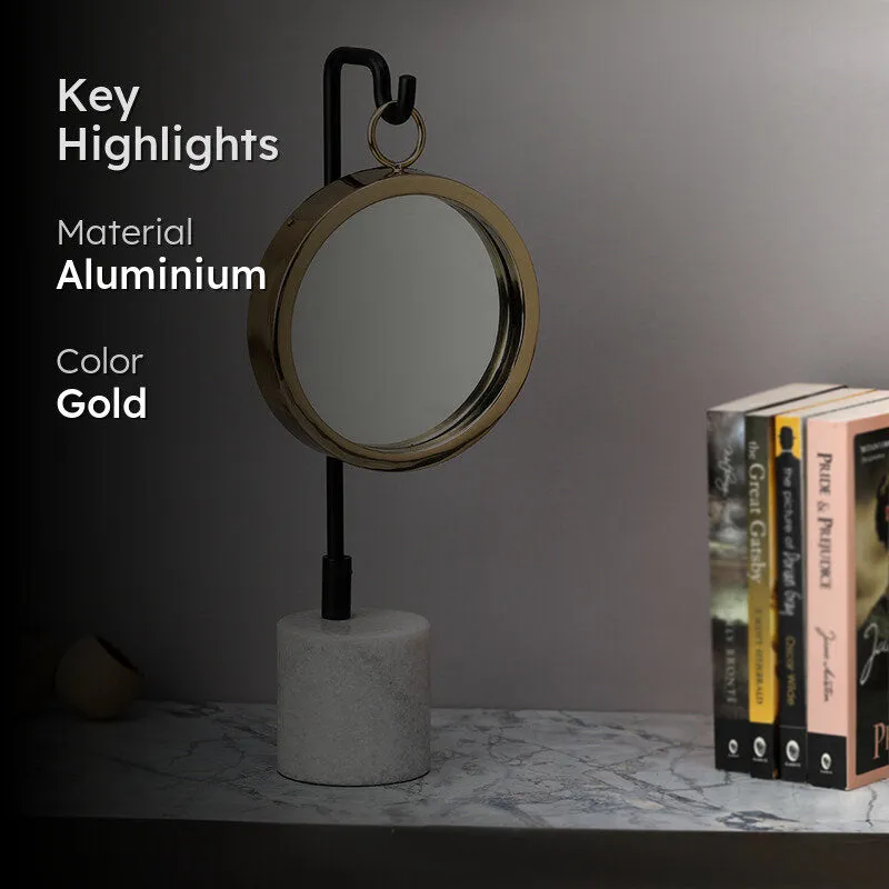 Floating Marble Wall Mirror - Gold media 2