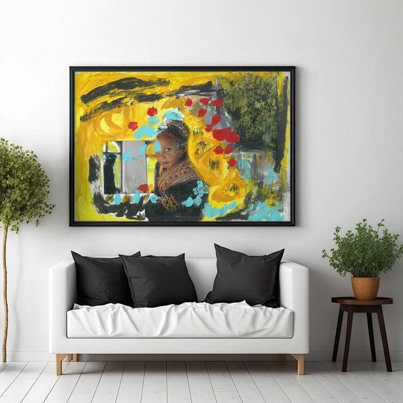 Paint My World Canvas Wall Painting - Black Frame media 3