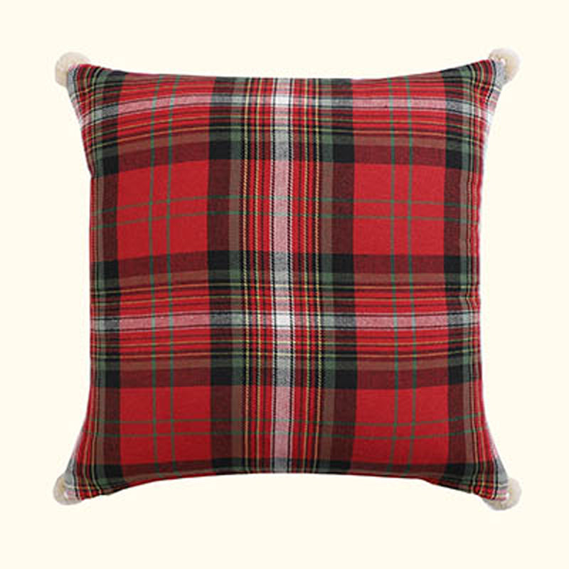 Modern Tartan Woven Cotton Cushion Cover - Set Of Two media 3