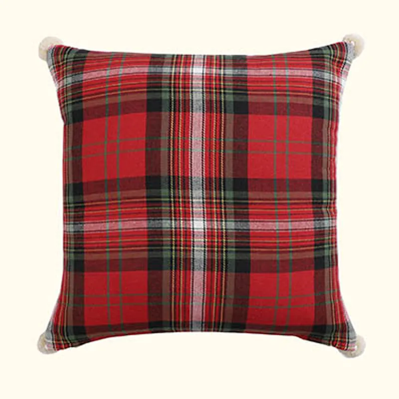Modern Tartan Woven Cotton Cushion Cover - Set Of Two media 3