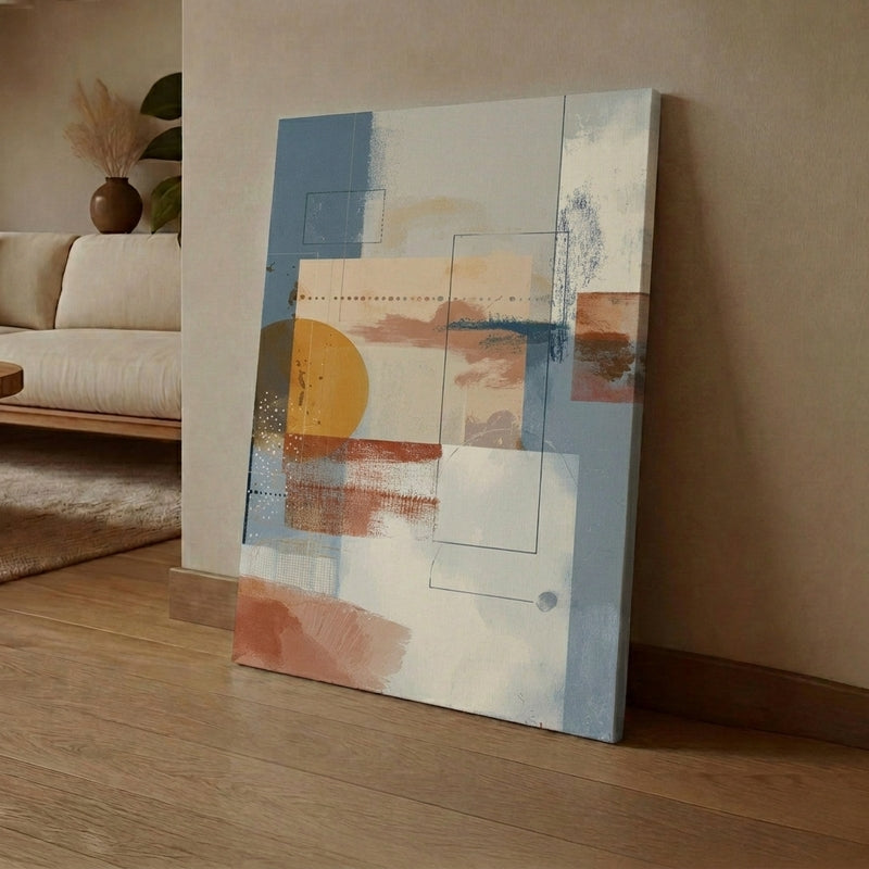 Grid Prism Canvas Wall Art