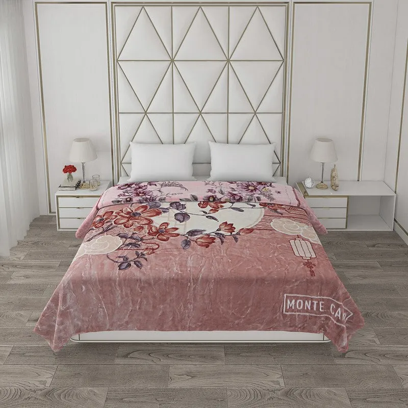 Monte Carlo Serene Land Reversible Blanket (Peach) - 850 GSM media 6