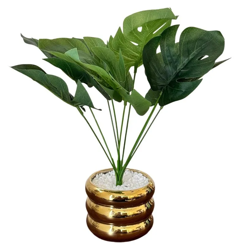 Lustra Ceramic Vase With Artificial Plant media 4