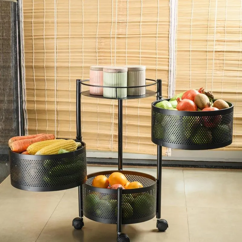 Meso Three Tier Storage Rack With Wheels media 1