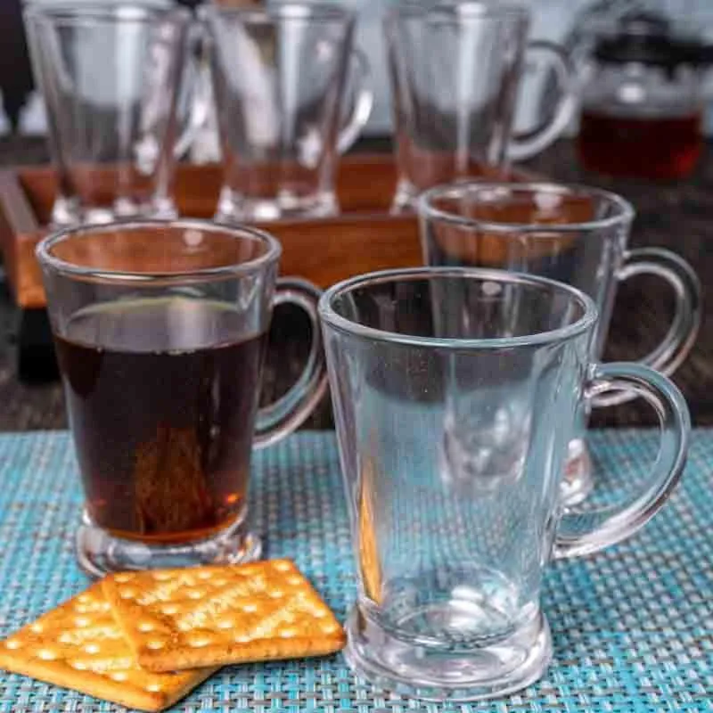 Revitalize Glass Tea Cup (180 mL Each) - Set of Six media 1