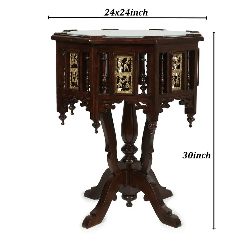 Kara Pillar Teak Wood Side Table media 6