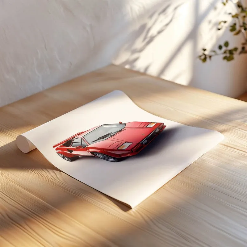 Red Rocket Lamborghini Wall Poster media 6